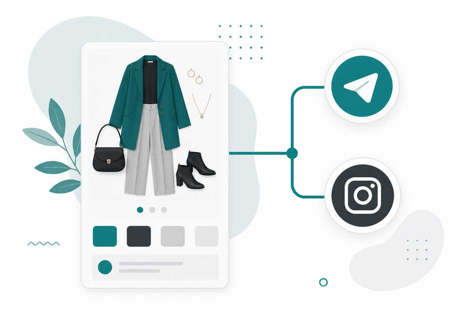 Telegram fashion shop screenshot